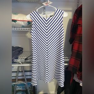 Tiana b dress blue and white stripe
